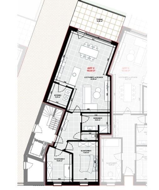 Gelijkvloers nieuwbouw appartement met 2 slaapkamers, terras en tuin