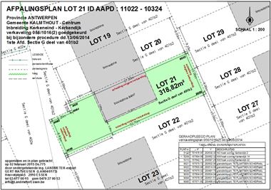 Bouwperceel voor halfopen bebouwing van ca. 319m², zeer rustig gelegen in het centrum van Kalmthout!
BOUWVOORSCHIRIFTEN:
Deze kan u terugvinden ...
