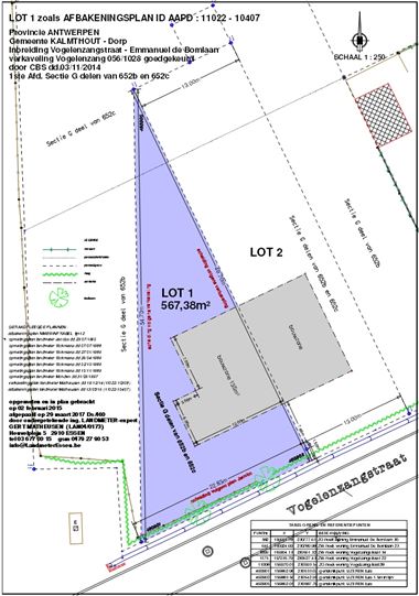 Bouwperceel voor halfopen bebouwing van ca. 567m², zeer rustig gelegen in het centrum van Kalmthout!
BOUWVOORSCHIRIFTEN:
Deze kan u terugvinden ...