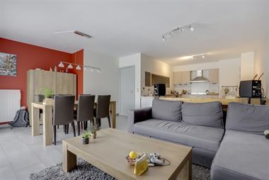 Ruim instapklaar 2-slaapkamer appartement met terras en mogelijkheid tot bijkopen van ondergrondse staanplaats, in een zijstraat van het Park Spoor No...