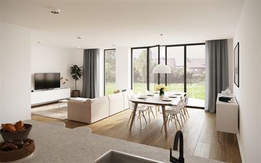 Nieuwbouw gelijkvloers appartement met 2 slaapkamers en terras nabij centrum Schelle.
Dit gelijkvloerse appartement is onderdeel van het nieuwbouwp...