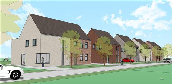 7 prachtige energievriendelijke nieuwbouwwoningen op een mooie landelijke ligging te Kalmthout-Achterbroek. Betreft 3 vrijstaande woningen, en 4 halfo ...