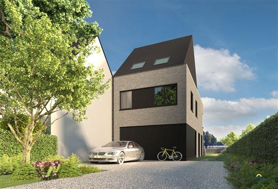 Bijna-energieneutrale nieuwbouwwoning met 2 of 4 slpks en zuidtuin op een perceel van ca 430m² ...